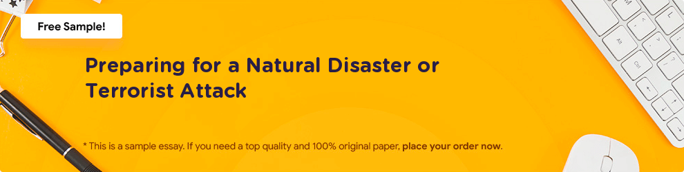 Free «Preparing for a Natural Disaster or Terrorist Attack» Essay Sample
