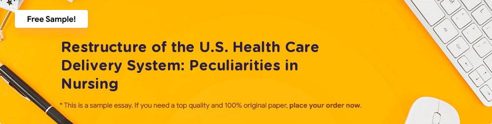 Free «Restructure of the U.S. Health Care Delivery System: Peculiarities in Nursing» Essay Sample