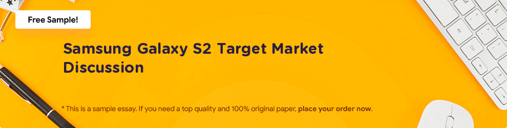 Free «Samsung Galaxy S2 Target Market Discussion» Essay Sample